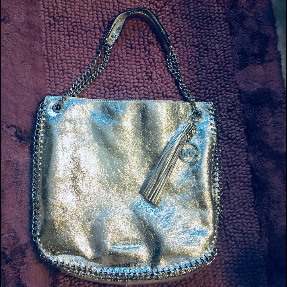 Michael Kors Metallic Silver Purse